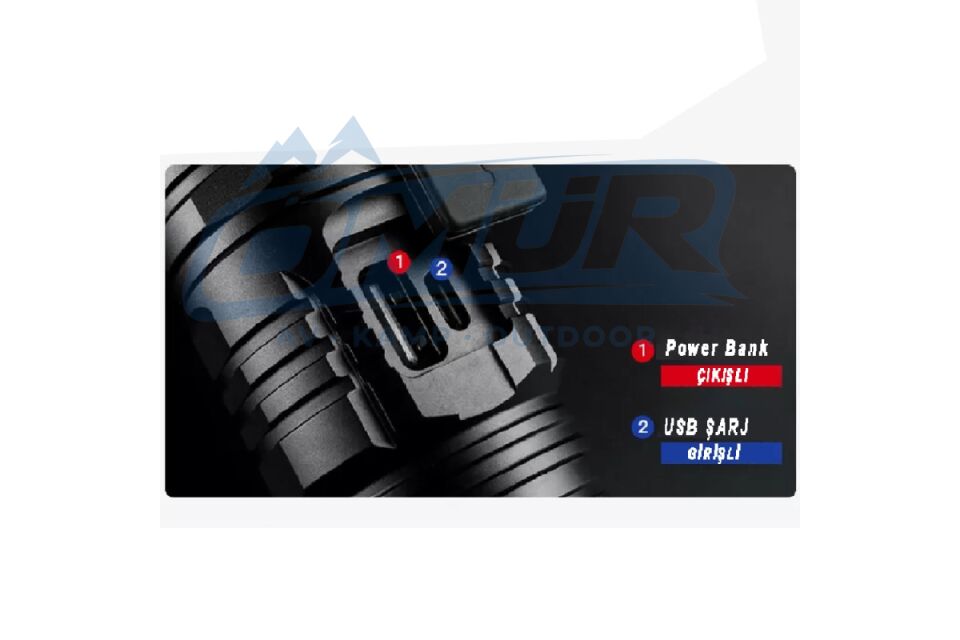 3000 LÜMEN GÜÇLÜ EL FENERİ WATTON WT-604