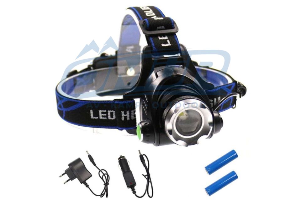 Watton WT-120 TX6 800 Lümen Şarjlı Zoomlu LED Kafa Feneri – Profesyonel Model