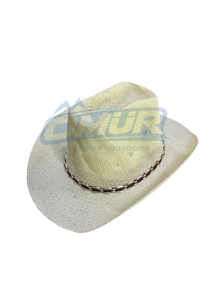 Hasır Kovboy Şapkası - Western Stil Avcı ve Doğa Şapkası.