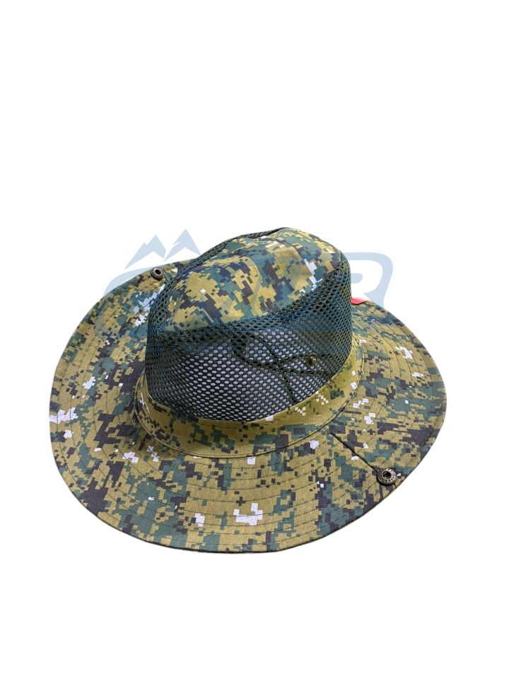 Deri Şeritli Hasır Kovboy Şapkası - Yazlık Avcı Şapkası