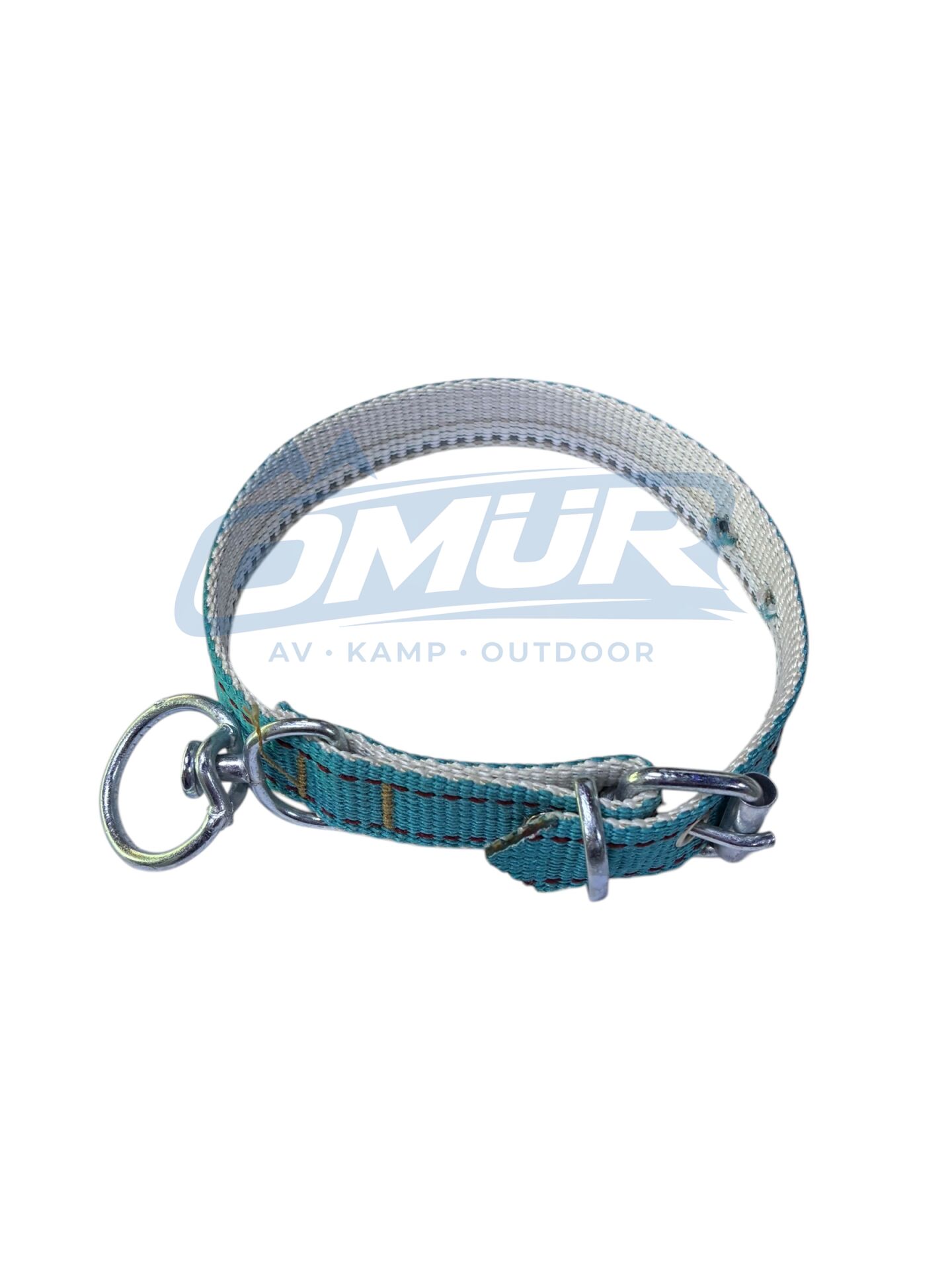 60 cm Köpek Tasması - 3 cm Genişlik / Mavi-Gri Desenli Dokuma