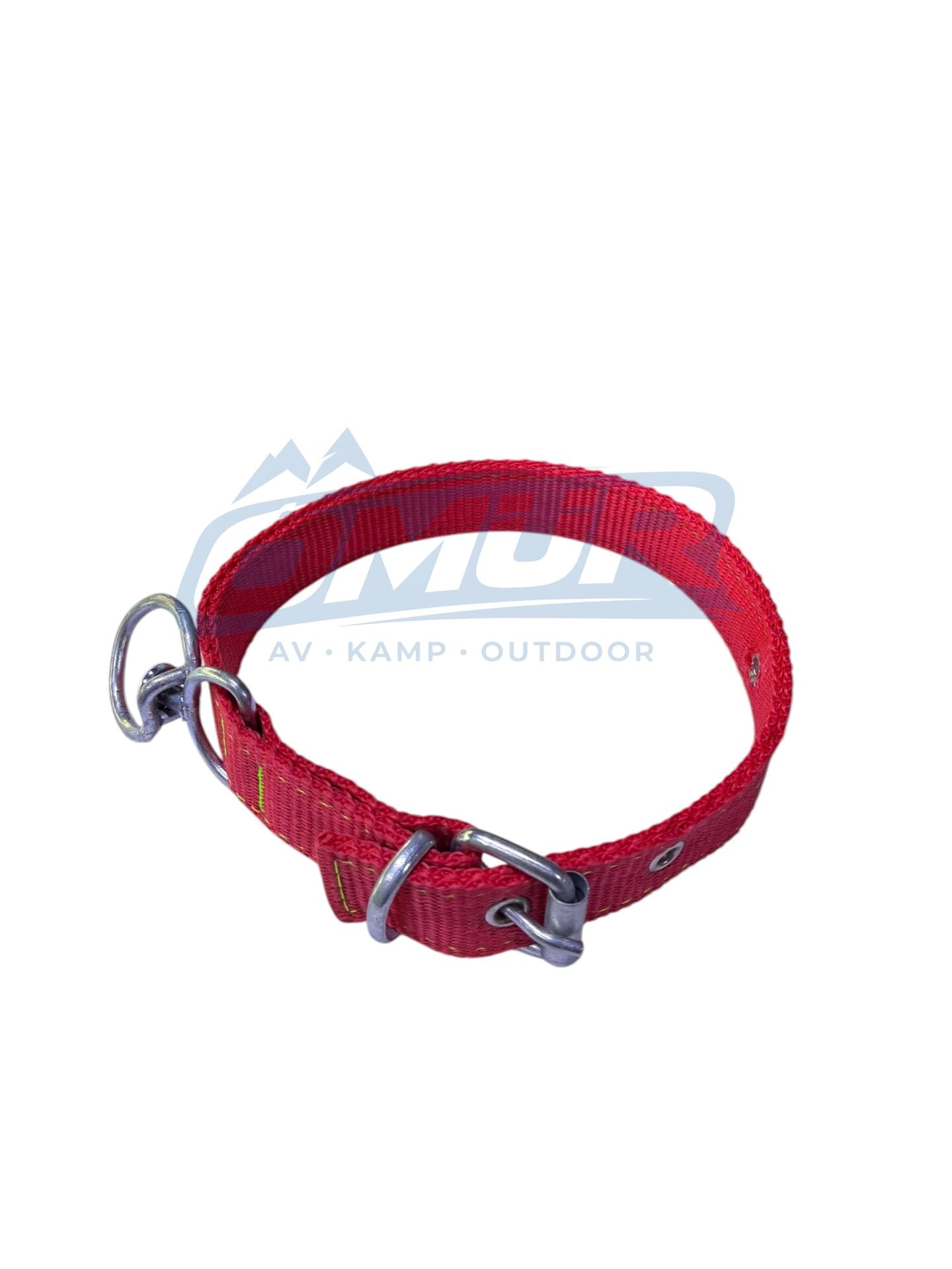 Kırmızı Örme Köpek Boyun Tasması - 50 cm x 2.5 cm - Dayanıklı Dokuma