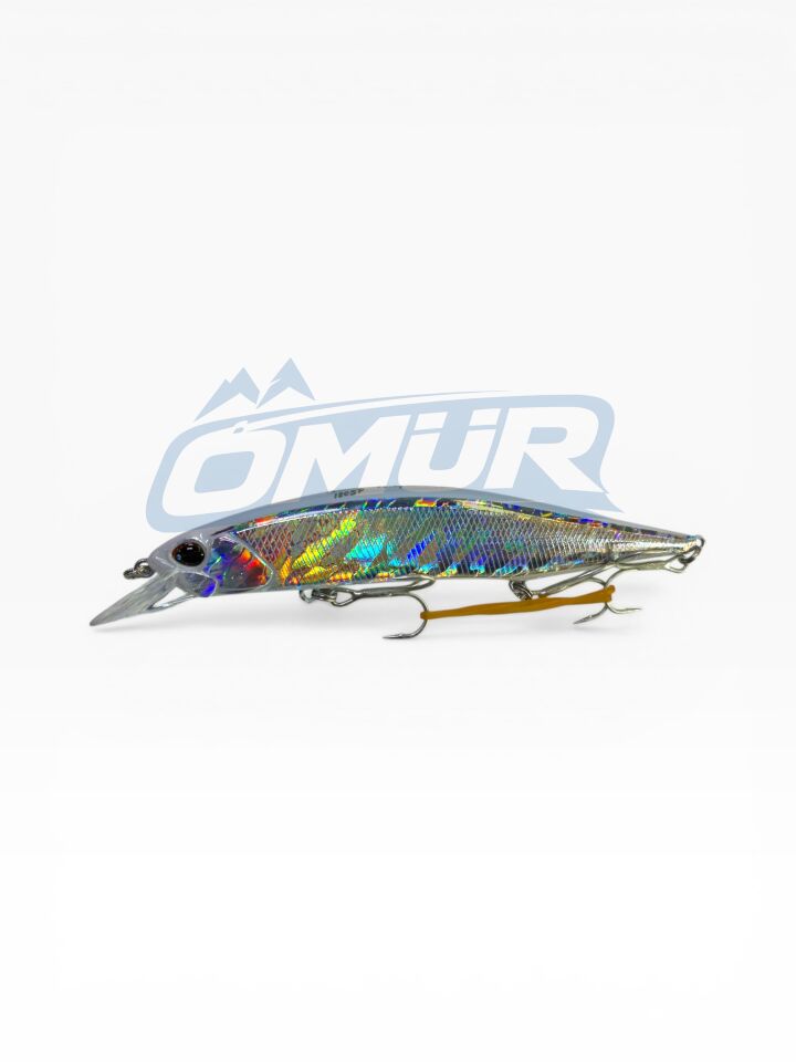 Sea Horse Jerkbait 120SP Sığ Dalarlı Sahte Yem - Gümüş Zebra Hologram