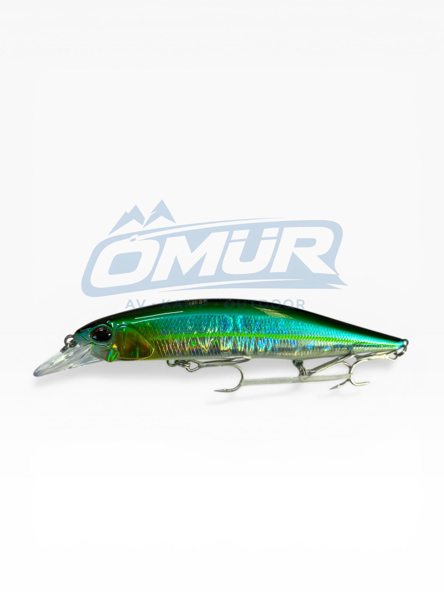 Sea Horse Jerkbait 120SP Sığ Dalarlı Sahte Yem - Yeşil Hologram