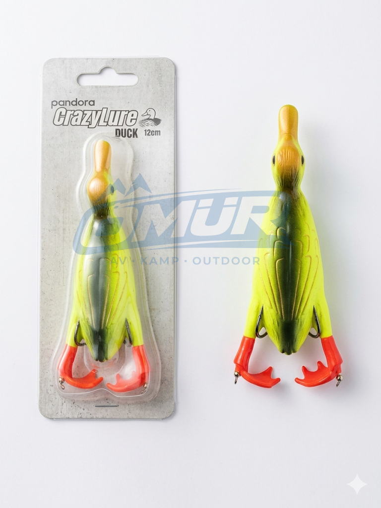 Pandora CrazyLure Duck Su Üstü Ördek Sahte Yem - 12 cm / Yayın Balığı İçin